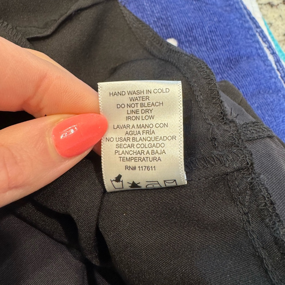 PinkBlush Black Stretchy Slim Fit Crop Maternity Dress Pants Large - Picture 8 of 8
